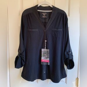 Ex Officio Pave Shirtigan NWT - 3/4 to long sleeve travel shirt Black women med